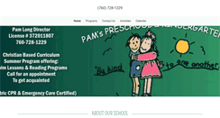 Desktop Screenshot of pamspreschoolandkindergarten.com